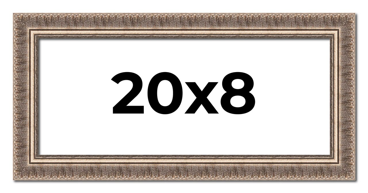 Panoramic Ornate Gold Picture Frame - UV Acrylic, Foam Board Backing, Hanging Hardware